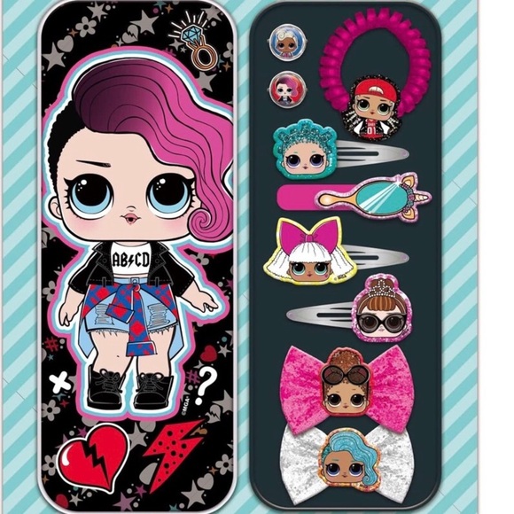 New Townley Girl LOL Surprise Hair Accessories & Tin Case - Picture 8 of 9